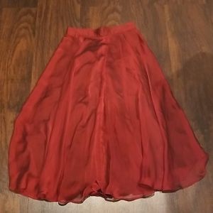 Iridescent Chiffon Midi Skirt